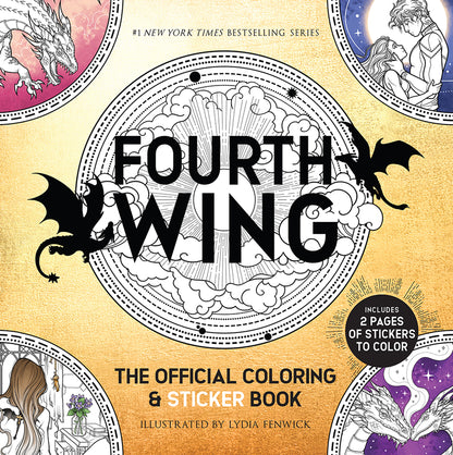 Fourth Wing: The Official Coloring &amp; Sticker Book (Includes 2 Pages of Stickers to Color)