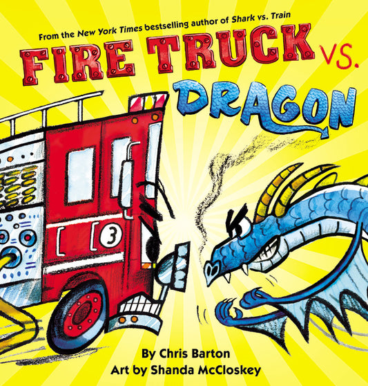 Camion de pompiers contre dragon