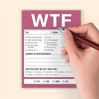 WTF Nifty Note Pad (Magenta Purple)