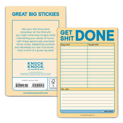 Get Shit Done Great Big Sticky Note (Pastel Version)