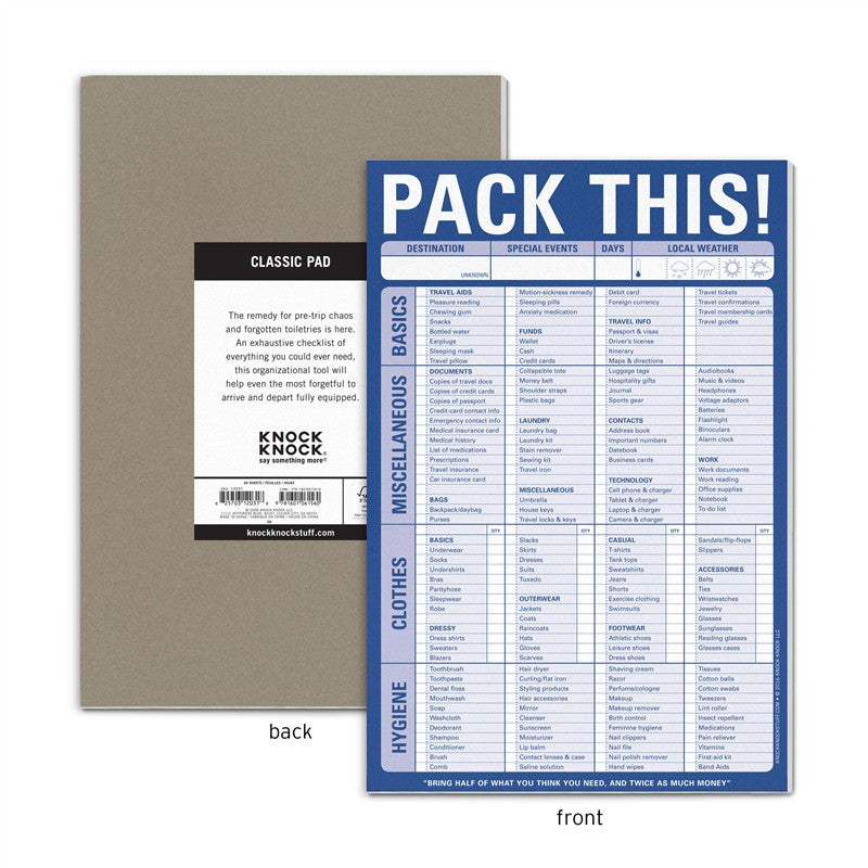 Pack This! Pad (Blue)