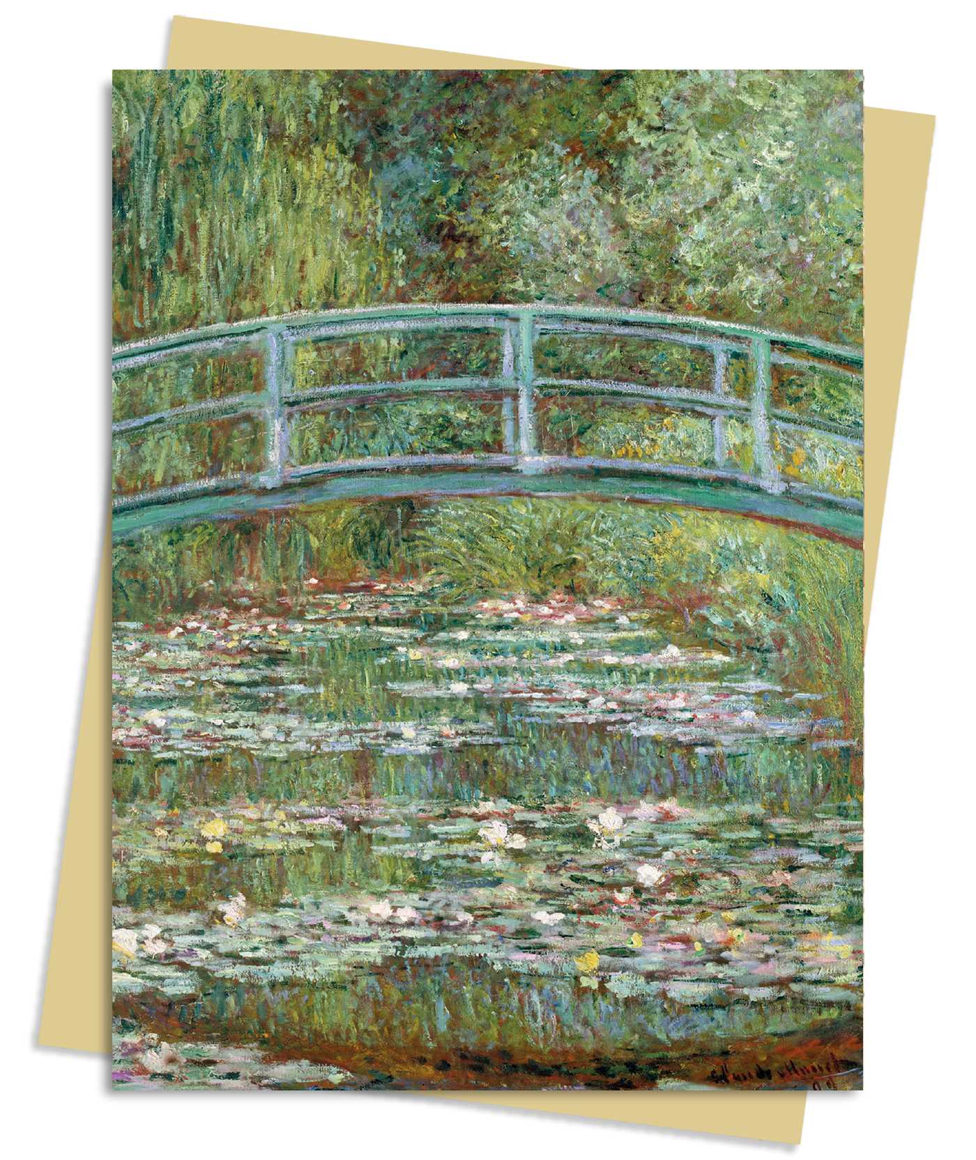 Pack de cartes de vœux Claude Monet : Pont sur un étang de nénuphars