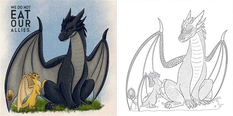 Fourth Wing: The Official Coloring Book