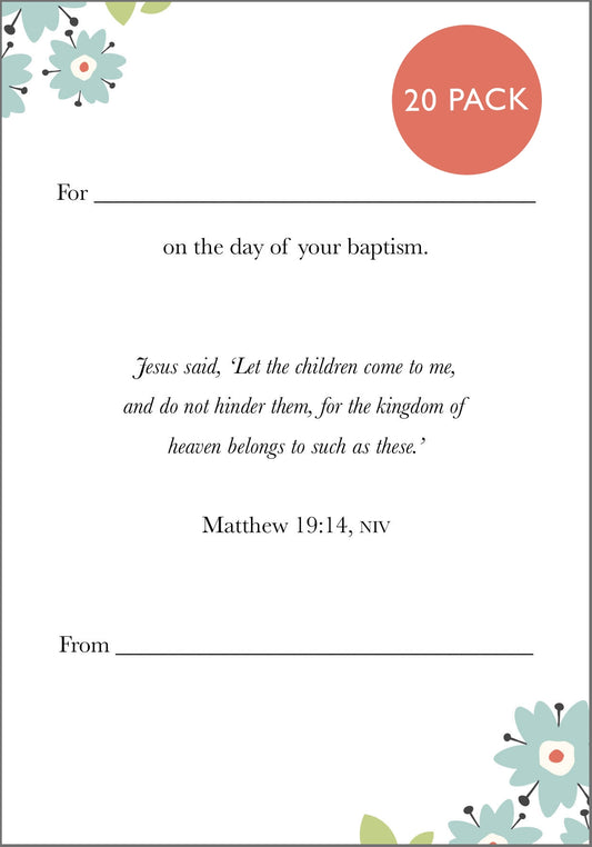 Baptism card 2024