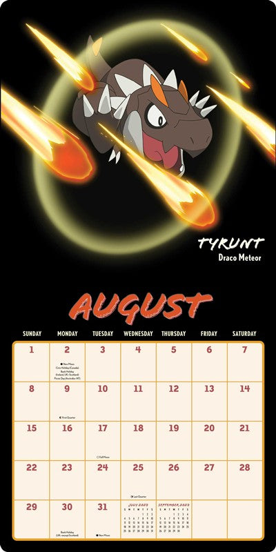 Pokémon Moves 2027 Wall Calendar