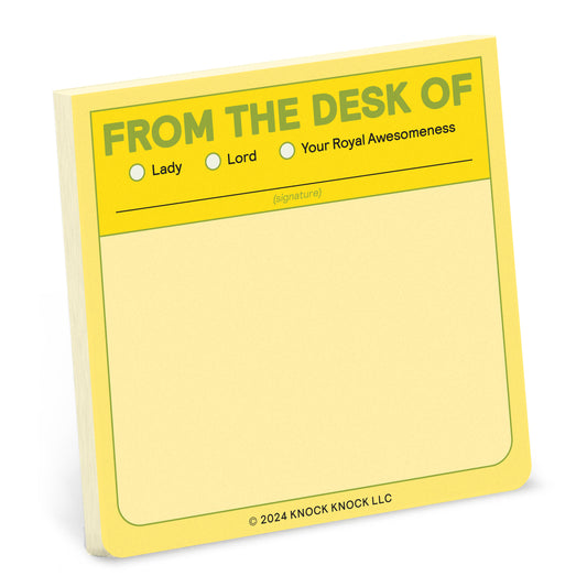 From the Desk Of Sticky Note