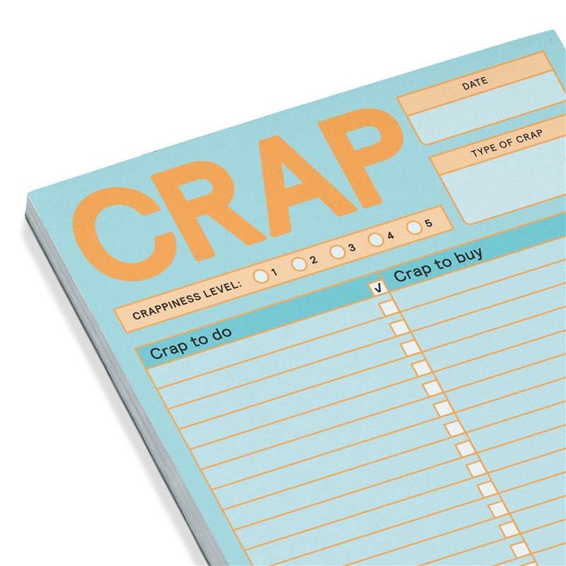 Crap Pad, To Do List Note Pad (Pastel Version)
