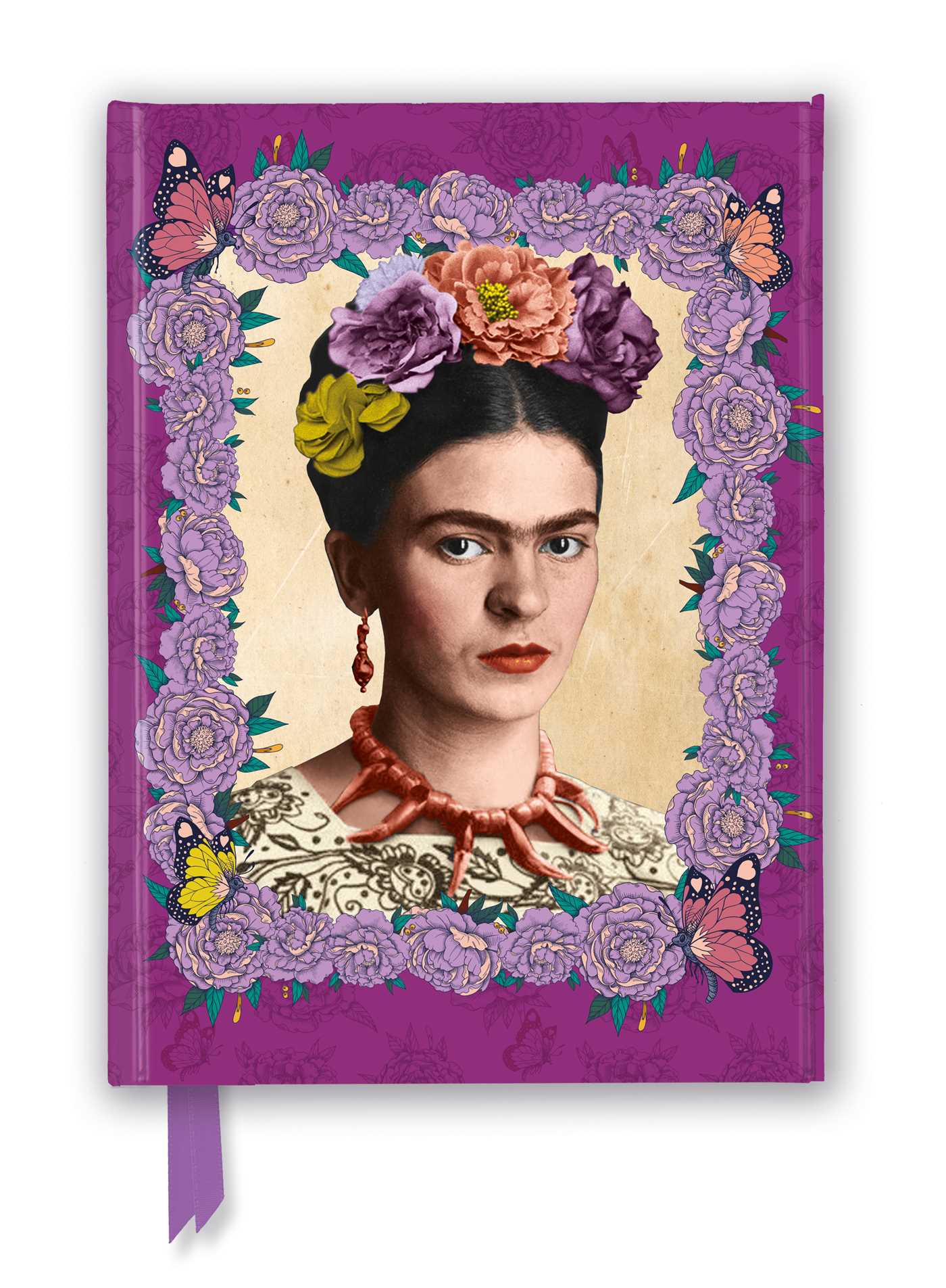 Frida Kahlo Purple (Journal en papier d'aluminium)