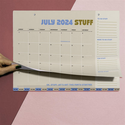 Life Stuff (But Also Me Stuff) 18-Month Desktop Calendar (Jul. 2024 - Dec. 2025)