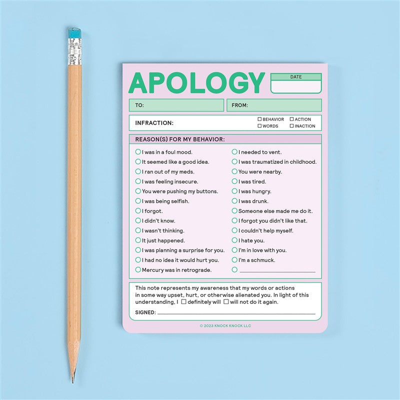 Apology Nifty Note (Second Edition)