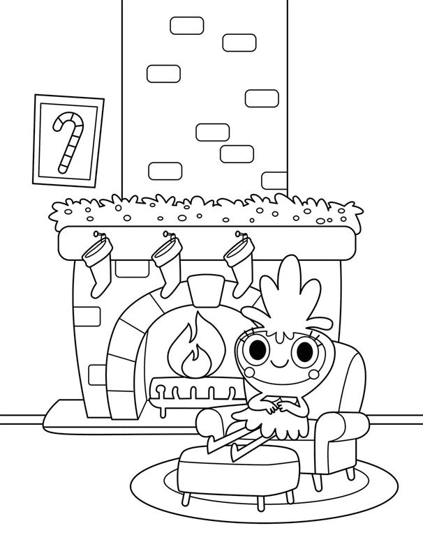 Super Simple Merry Christmas! A Cozy Coloring Book with Stickers!