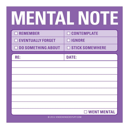 Mental Note Sticky Notes