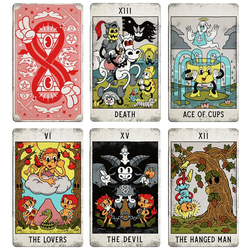 Mystical Medleys: A Vintage Cartoon Tarot