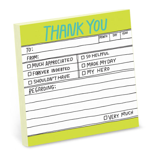 Hand-Lettered Thank You Sticky Notes