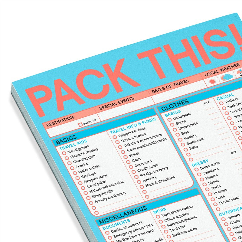 Pack This Pad (Pastel Version)