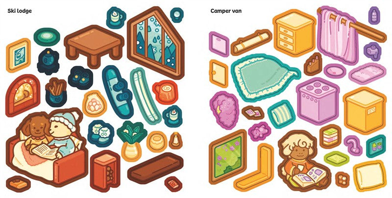 Cute & Cozy Sticker Rooms: Cozy Getaways
