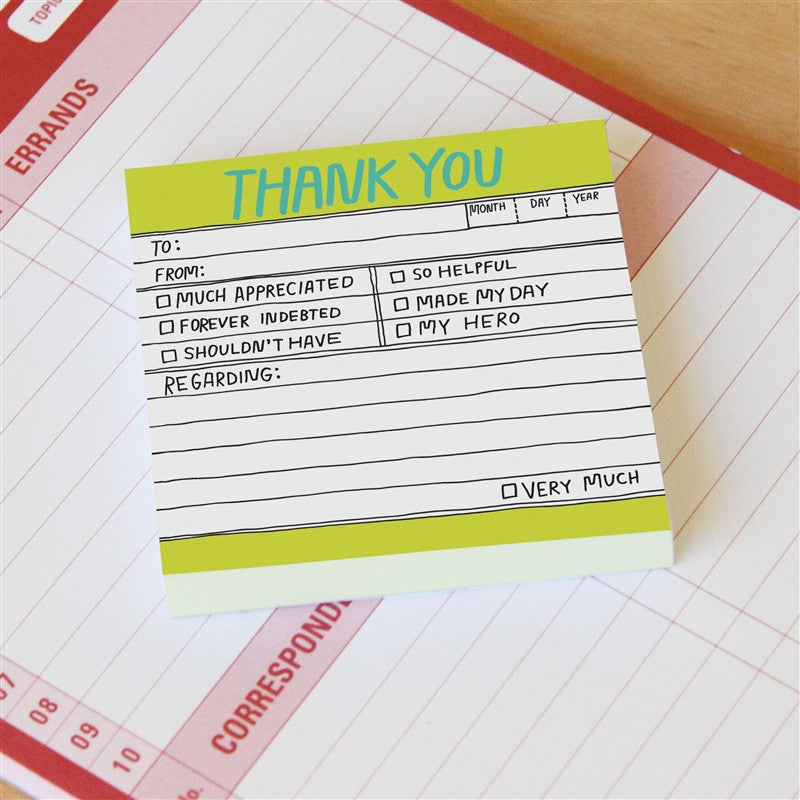 Hand-Lettered Thank You Sticky Notes