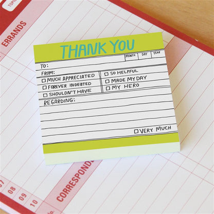 Hand-Lettered Thank You Sticky Notes