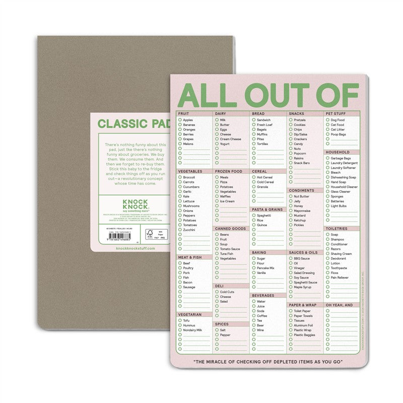 Knock Knock All Out Of Pad with Magnet (Dusty Rose)