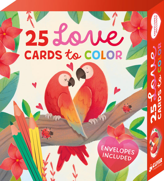 25 cartes d'amour à colorier