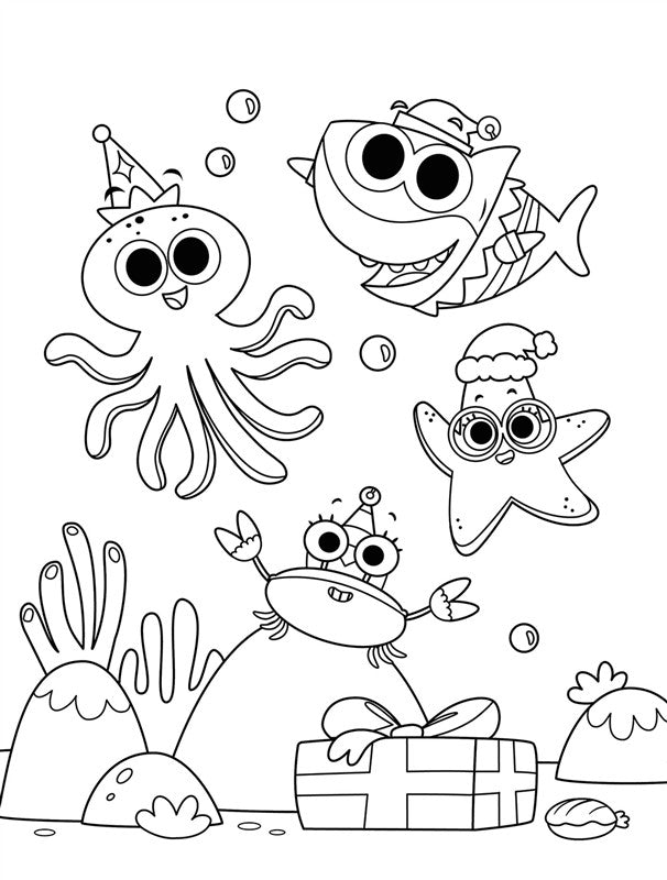 Super Simple Merry Christmas! A Cozy Coloring Book with Stickers!