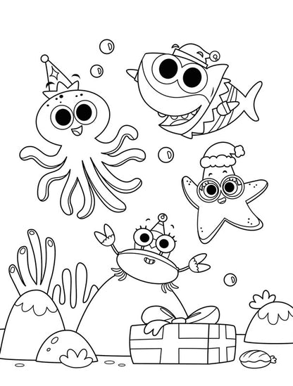 Super Simple Merry Christmas! A Cozy Coloring Book with Stickers!