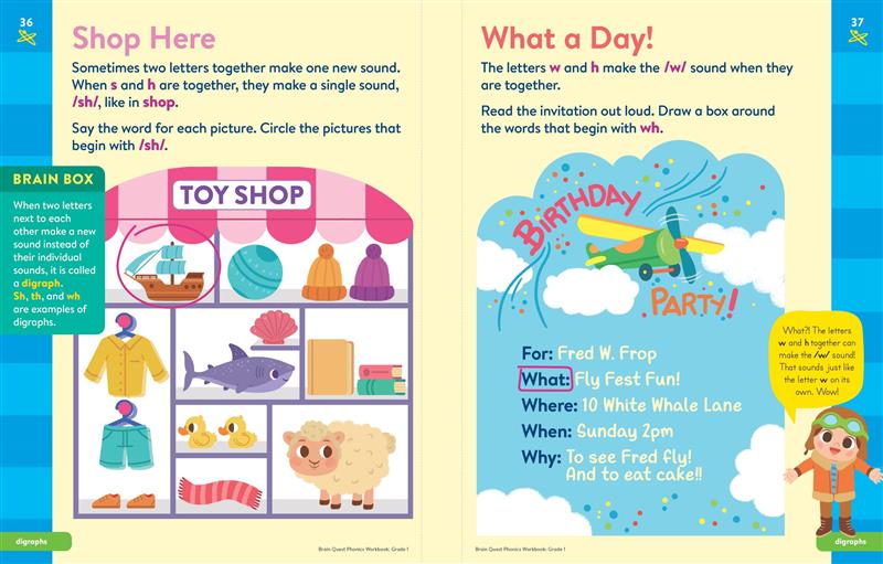 Brain Quest Phonics Workbook: Grade 1