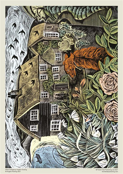 Adult Jigsaw Puzzle Angela Harding: Rose Cottage