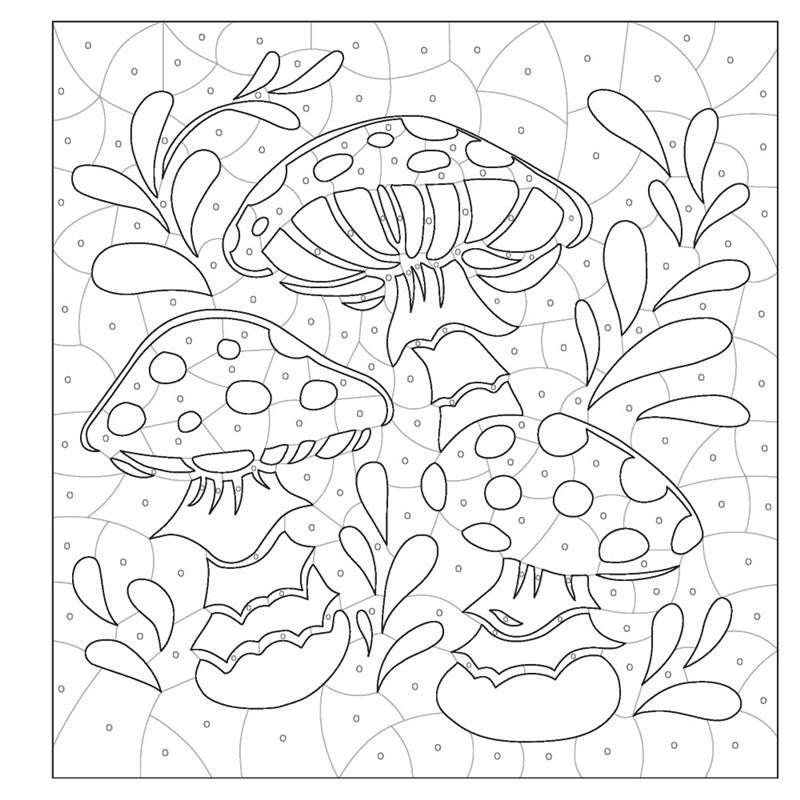 Folksy Florals: A Monochrome Coloring Book