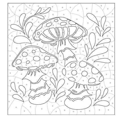 Folksy Florals: A Monochrome Coloring Book
