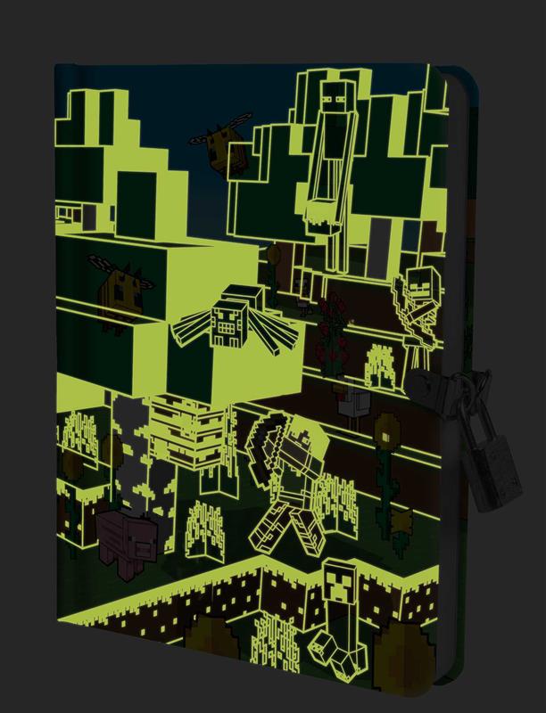 Minecraft: Mobs Glow-in-the-Dark Lock &amp; Key Diary