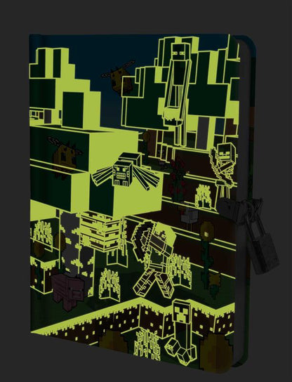 Minecraft: Mobs Glow-in-the-Dark Lock &amp; Key Diary