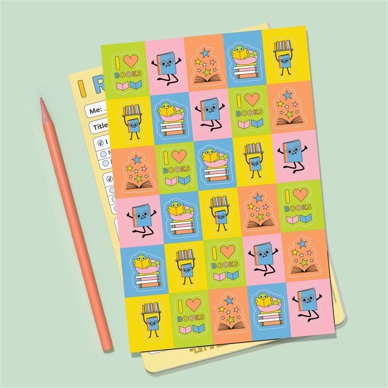 I Read a Book Playtime Pad with Sticker Sheet