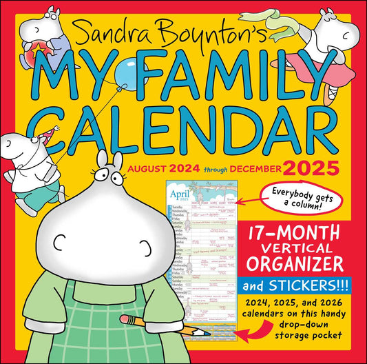 Calendrier familial 17 mois 2024-2025 de Sandra Boynton