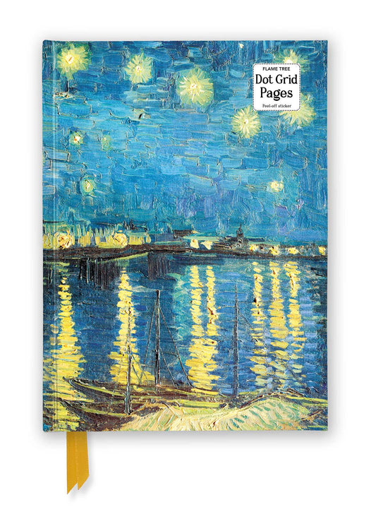 Vincent van Gogh: Starry Night over the Rhône (Foiled Dot Grid Journal)