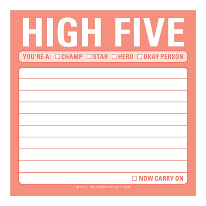 High Five Sticky Notes