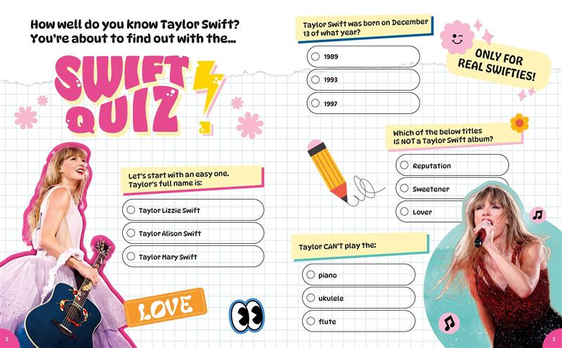 Taylor Swift: Coloring, Quizzes, Games, Photos, Facts
