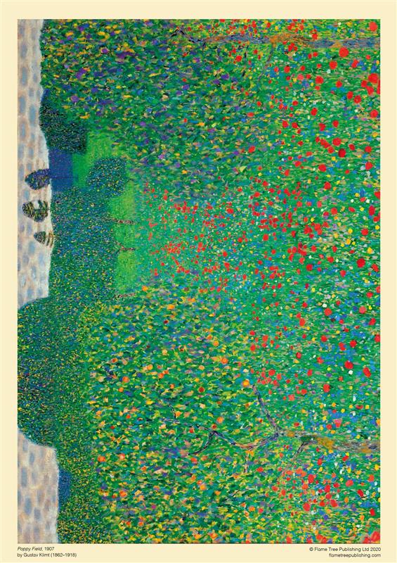 Puzzle adulte Gustav Klimt : Champ de coquelicots