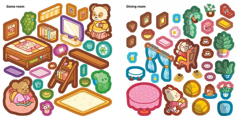 Cute & Cozy Sticker Rooms: Happy Homes