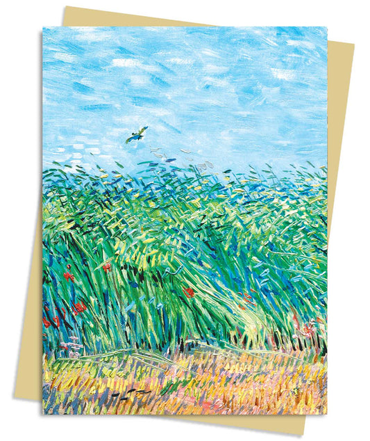 Lot de cartes de vœux Vincent van Gogh : Champ de blé avec une alouette