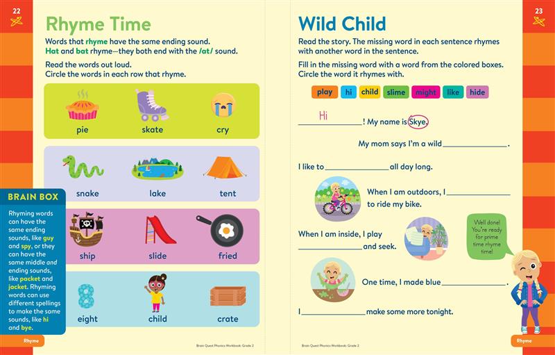 Brain Quest Phonics Workbook: Grade 2