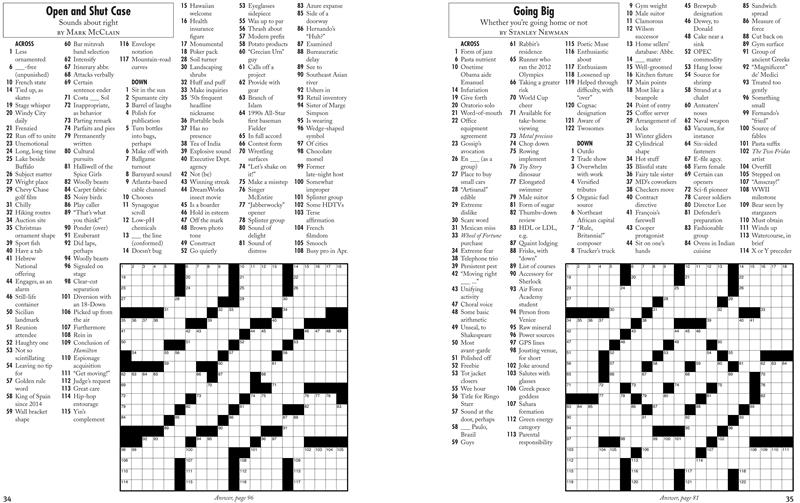 Sleepy Sunday Crosswords