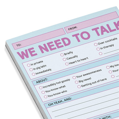 We Need To Talk Nifty Note - Memo Checklist Pad