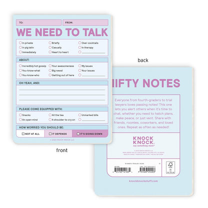 We Need To Talk Nifty Note - Memo Checklist Pad