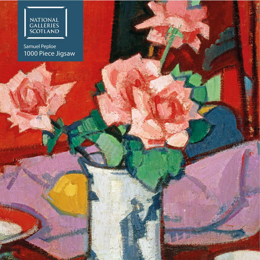 Puzzle pour adultes Galeries nationales d'Écosse - Samuel Peploe : Roses roses, vase chinois