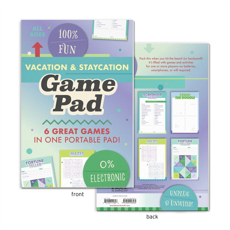 Vacation &amp; Staycation On-The-Go Game Pad, Vacation &amp; At-Home Activity Book for Kids