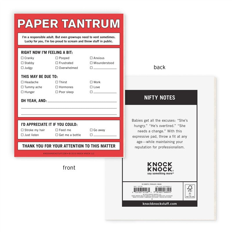 Paper Tantrum Nifty Note