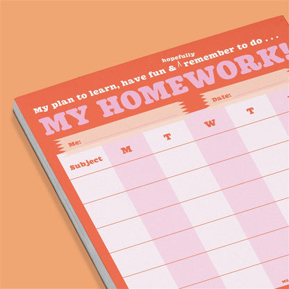 My Homework Weekly Tracker Pad Can-Do Pad with Sticker Sheet