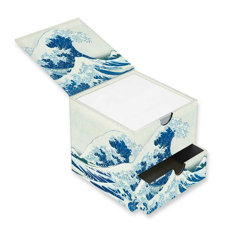 Katsushika Hokusai: The Great Wave Flame Tree Memo Box with Drawer