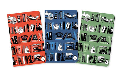 Moomin Bookshelves Set of 3 Mini Notebooks